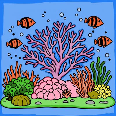coral-reef out line