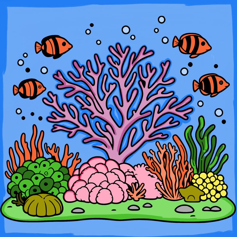 coral-reef out line