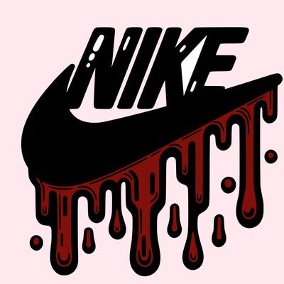dripping nike logo