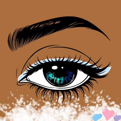 eye closed realistic