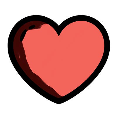 a blank heart