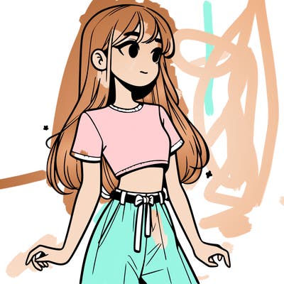 girl in a cute crop top