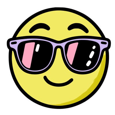 emoji with sunglasses