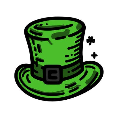 st patrick hat with thin lines