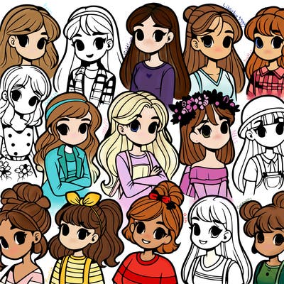 many different girls