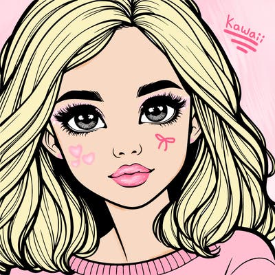 realistic girl whith cute eyes