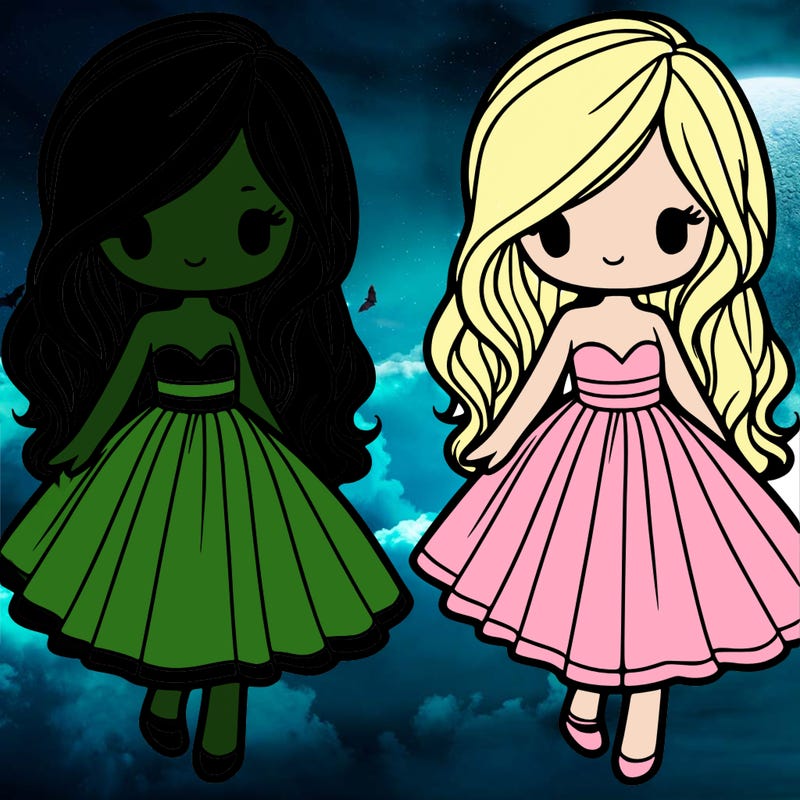 girl in a flowy dress