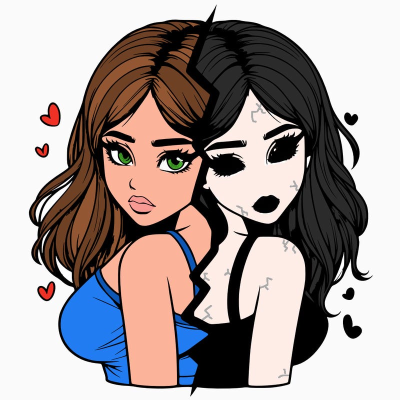 realistic girl split