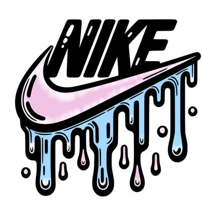 dripping nike logo