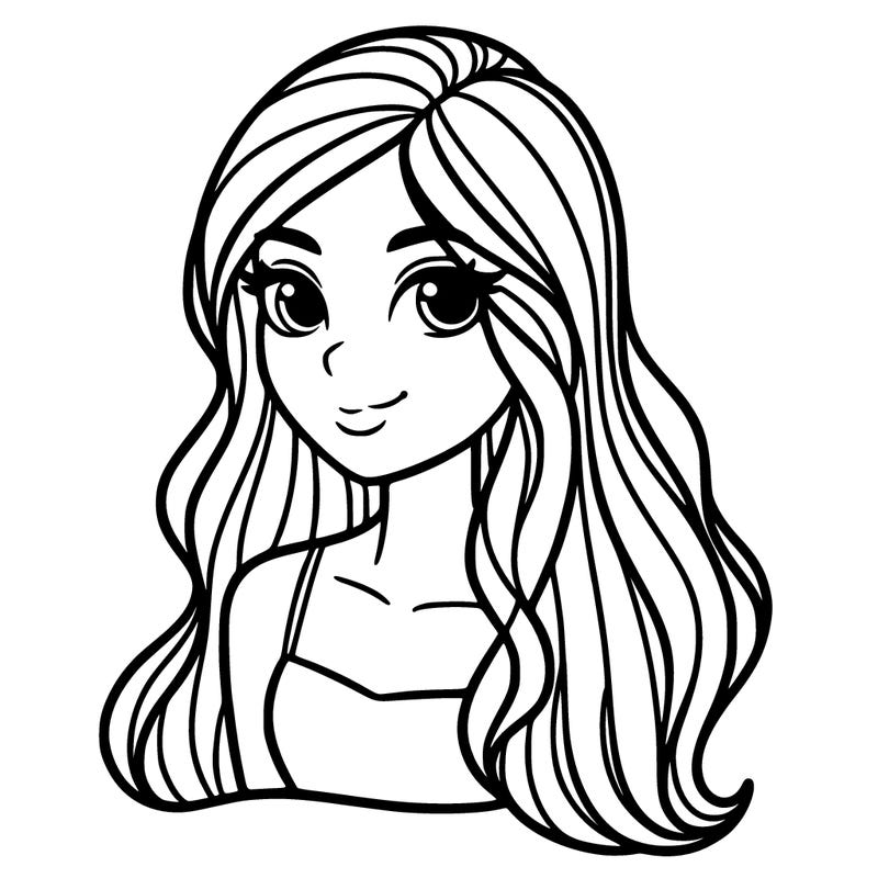 woman with long hair