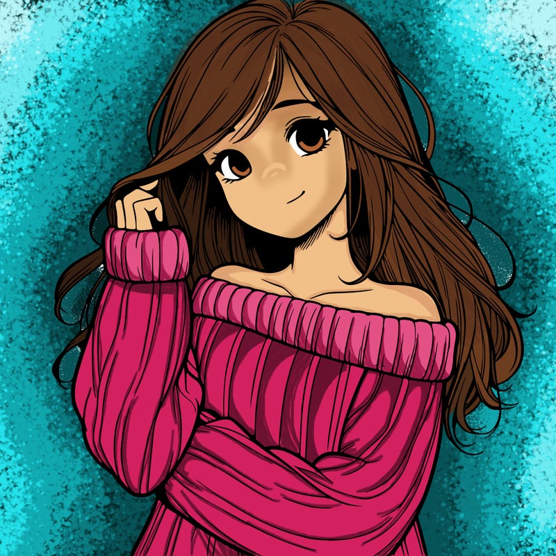 girl with sweater realistic
