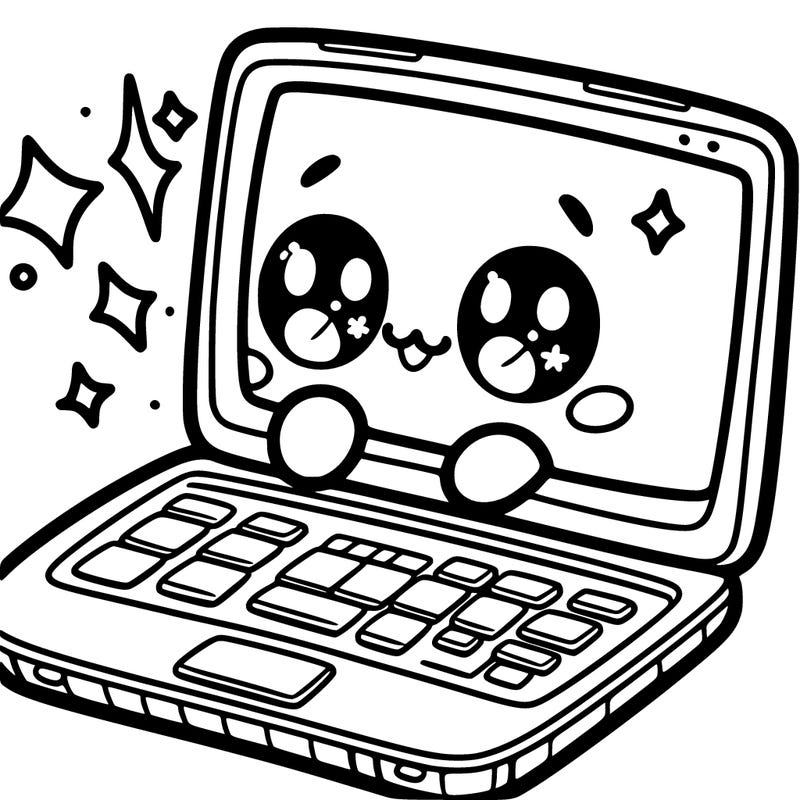 an cute laptop