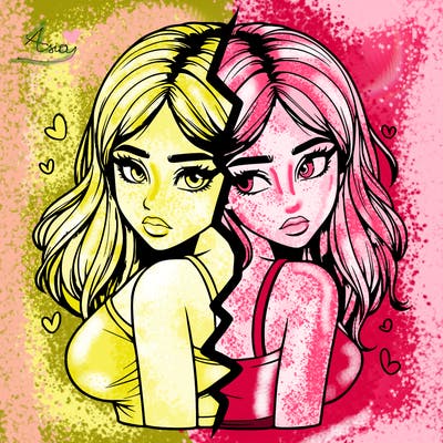 realistic girl split