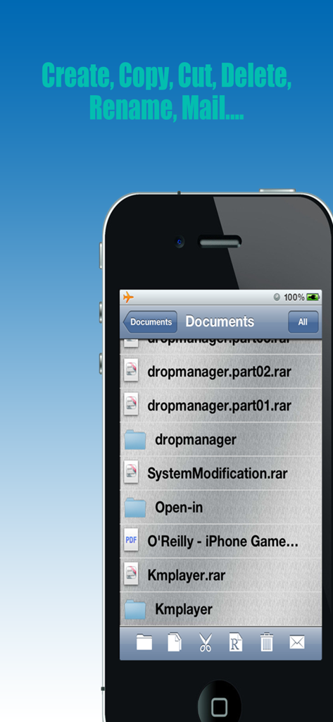 RarExtractor - Extract RAR,ZIP - RarExtractor mobile interface displaying folders and RAR files with management tools