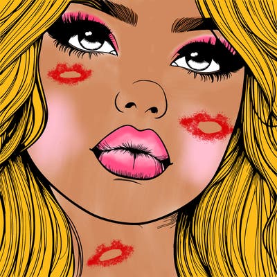 really realistic girl with lips