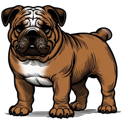realistic bulldog