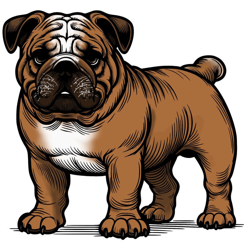 realistic bulldog