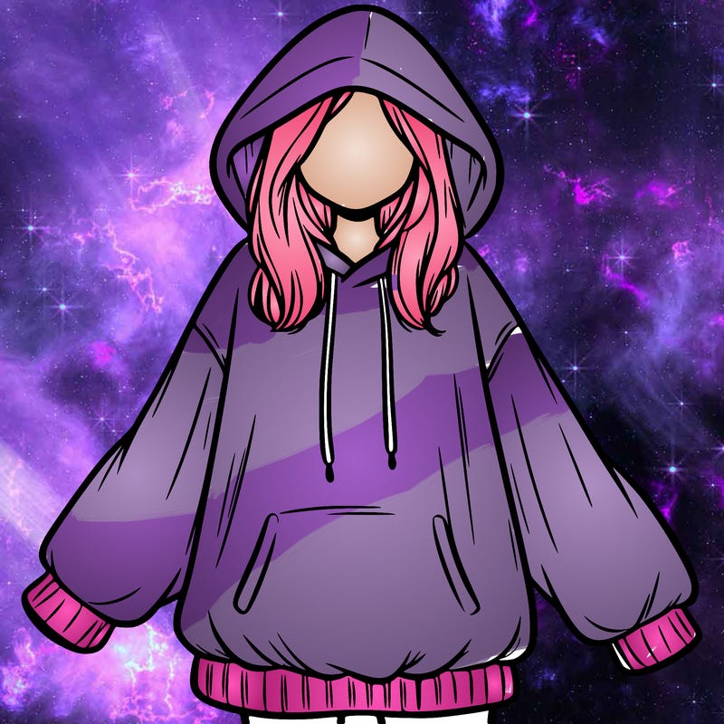 girl in oversized hoodie