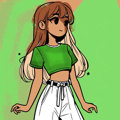 girl in a cute crop top