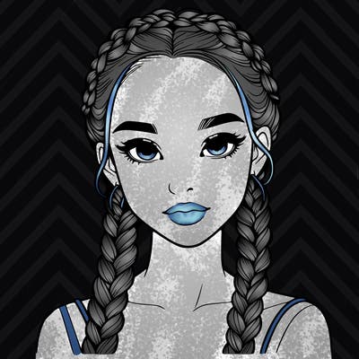 realistic girl with braids