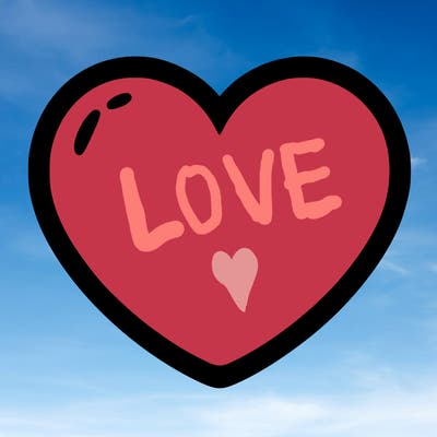 a blank heart