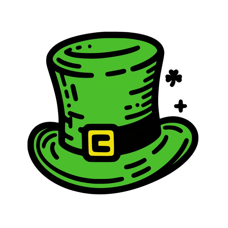 st patrick hat with thin lines