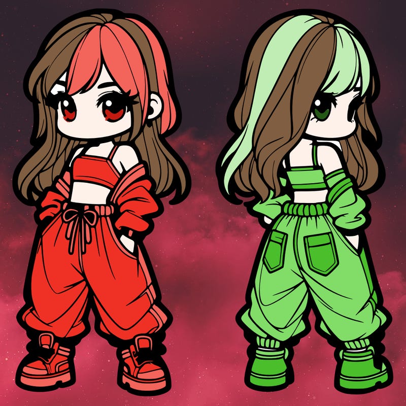 girl in crop top and baggy pants