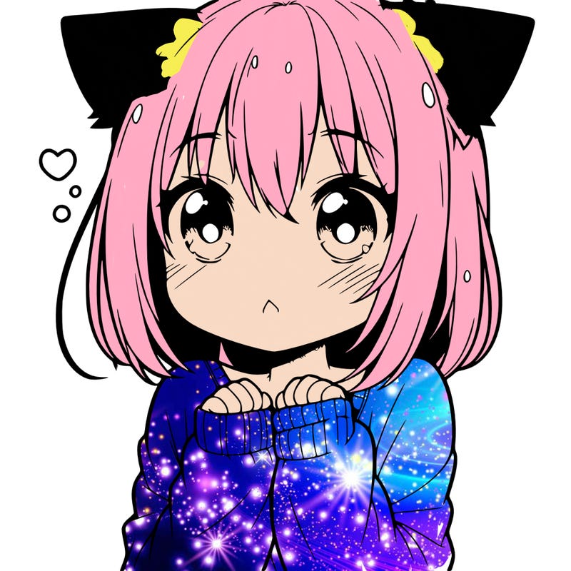 shy anime catgirl