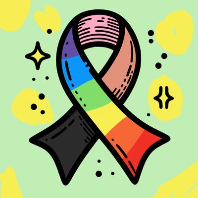 ribbon symbol of national breast cancer awareness month