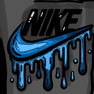 dripping nike logo