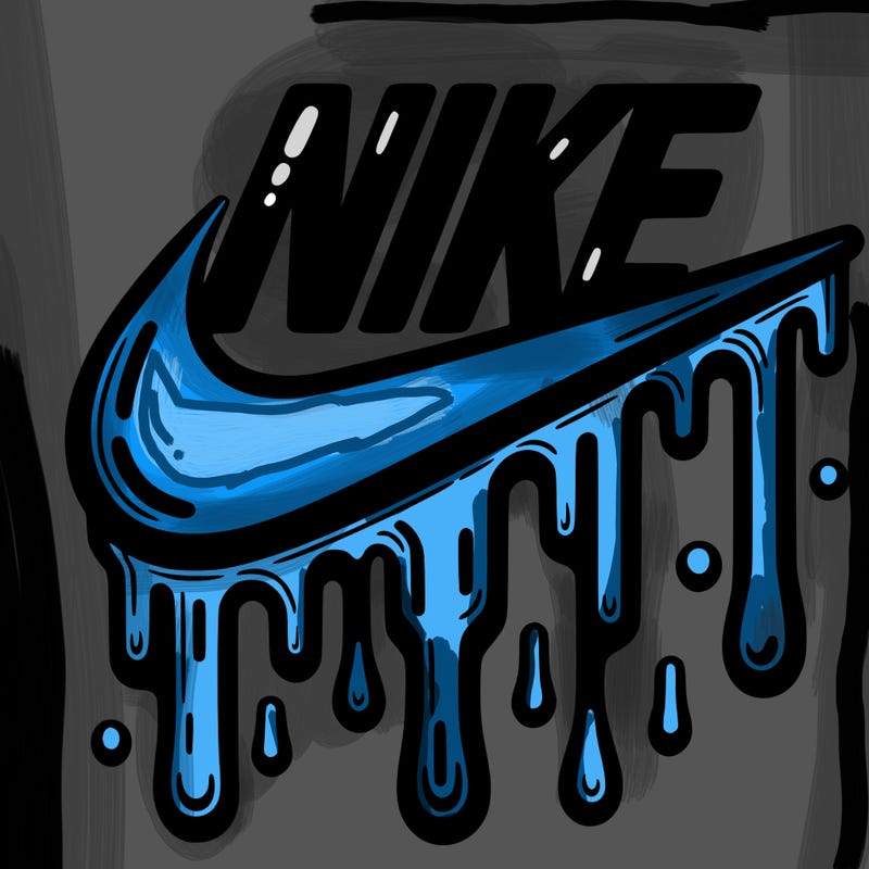 dripping nike logo