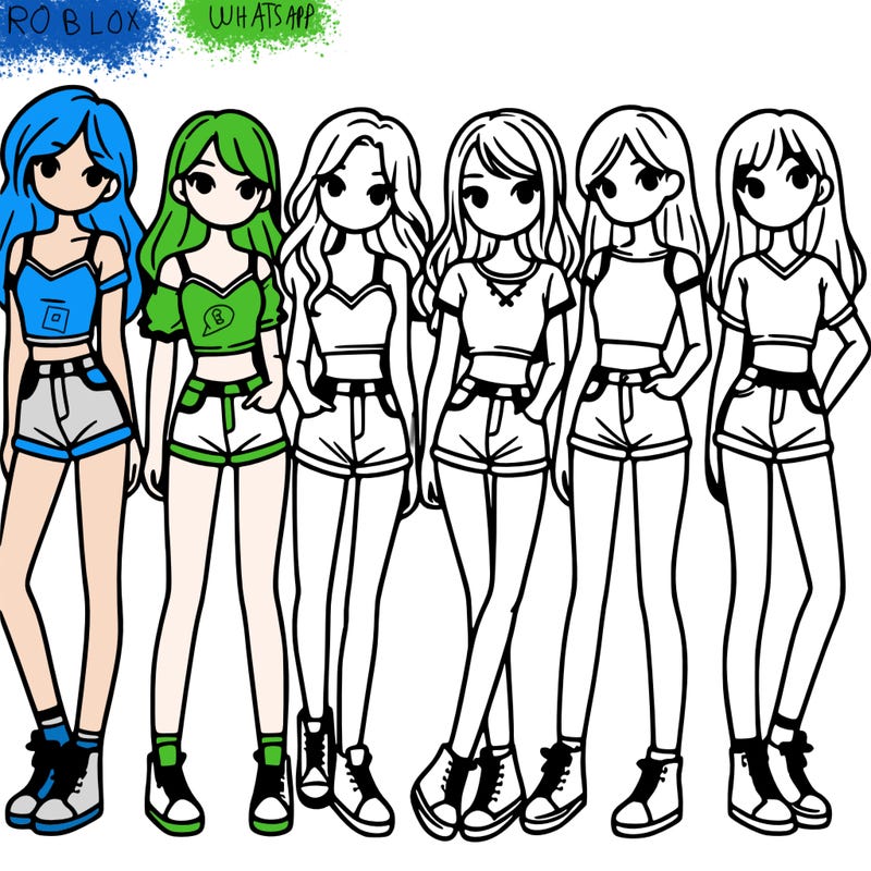 a group of girls wearing crop tops and shorts