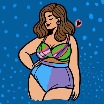 plus size woman bathing suit