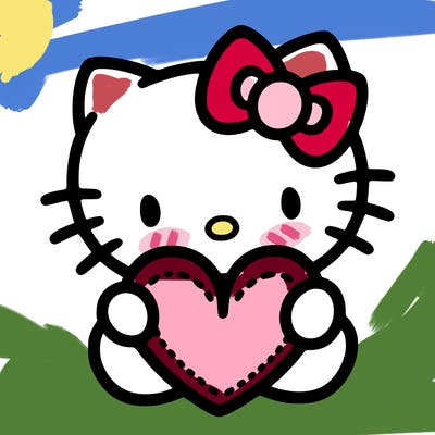 hello kitty with heart