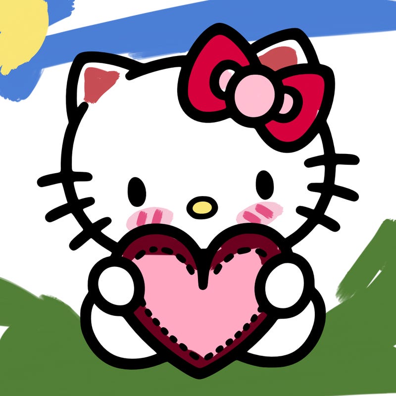 hello kitty with heart