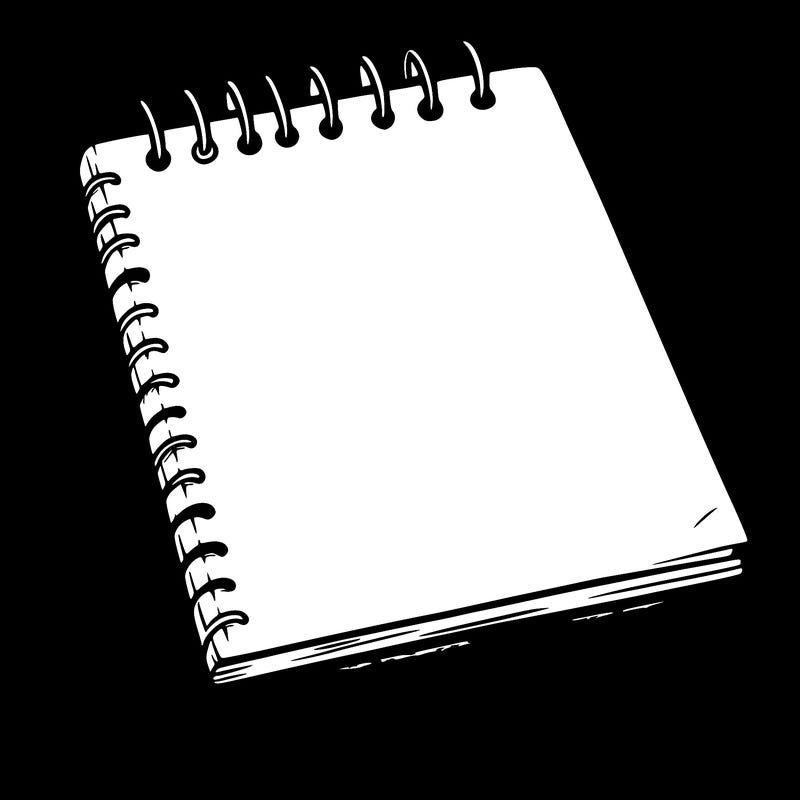 a blank sketch pad