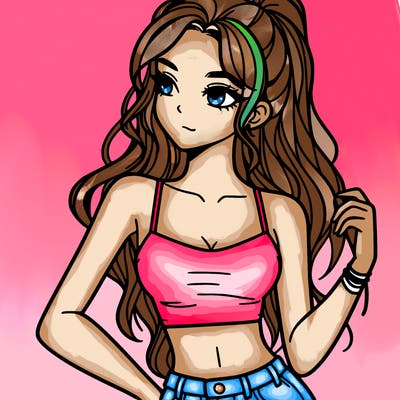 girl in crop top