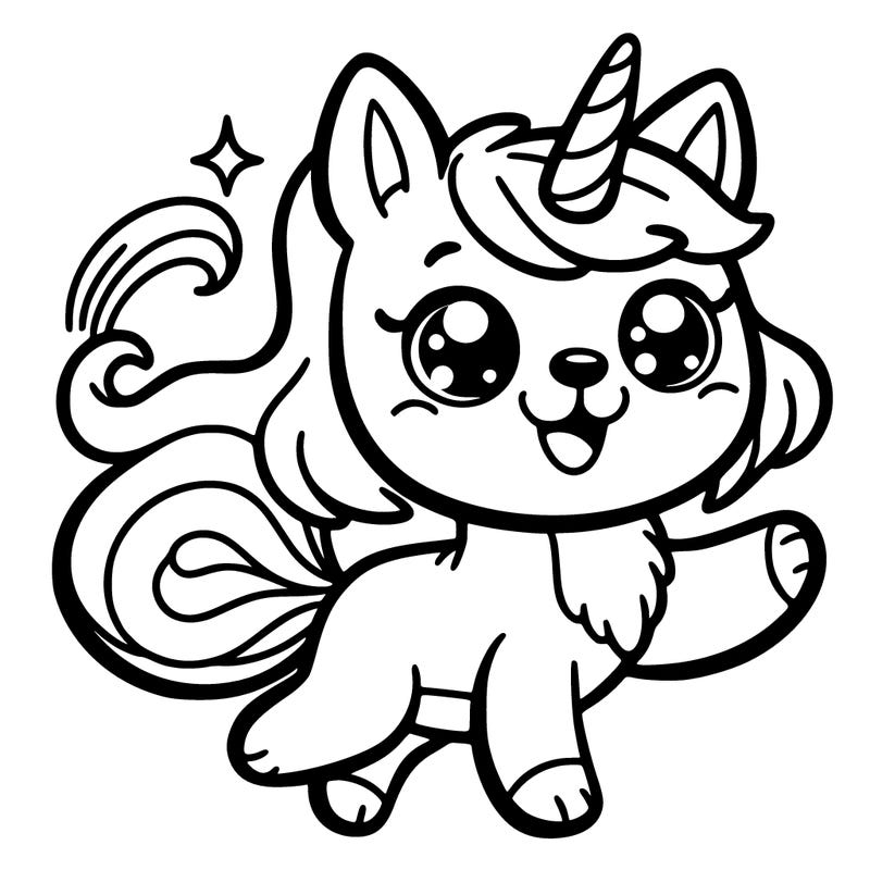 cute fun dog unicorn