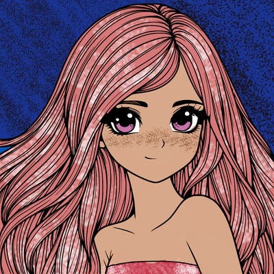 realistic girl pretty long hair