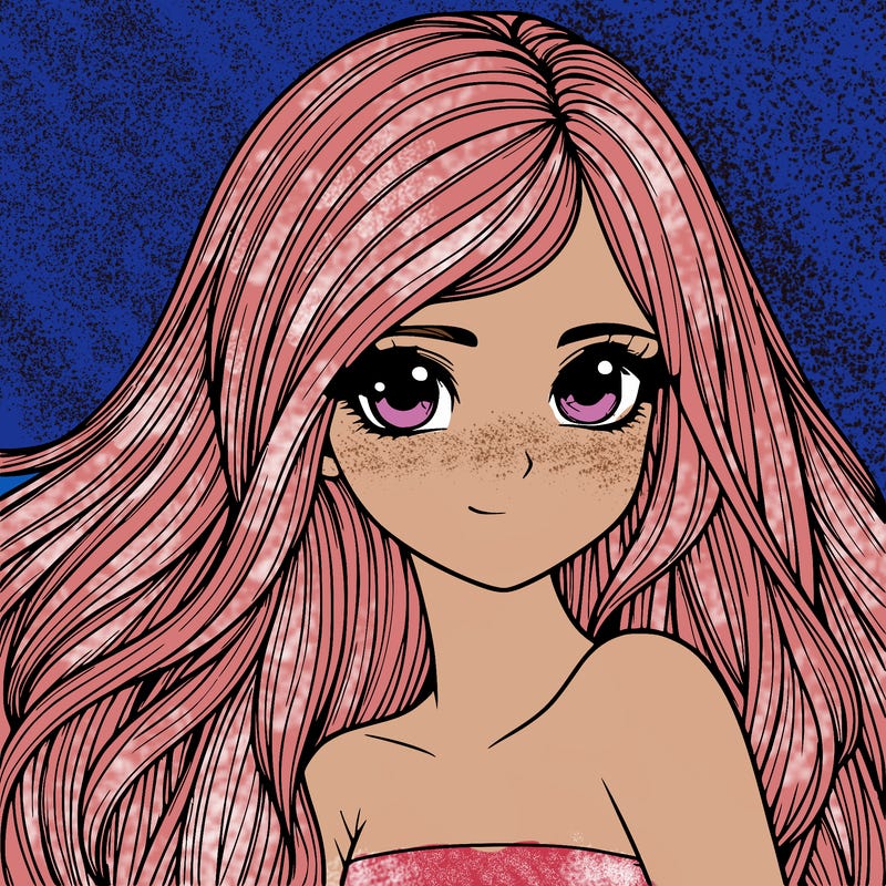 realistic girl pretty long hair