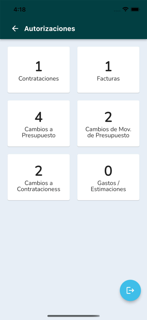 CAPI App - CAPI App authorizations interface showing pending administrative tasks for real estate projects