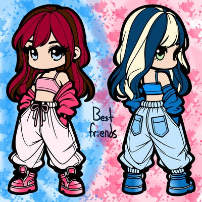 girl in crop top and baggy pants