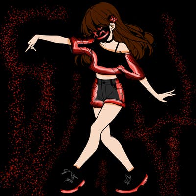 realistic girl danceing