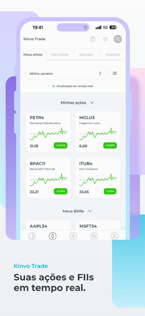 Kinvo: otimize investimentos - Kinvo Trade real time stock and asset performance tracking