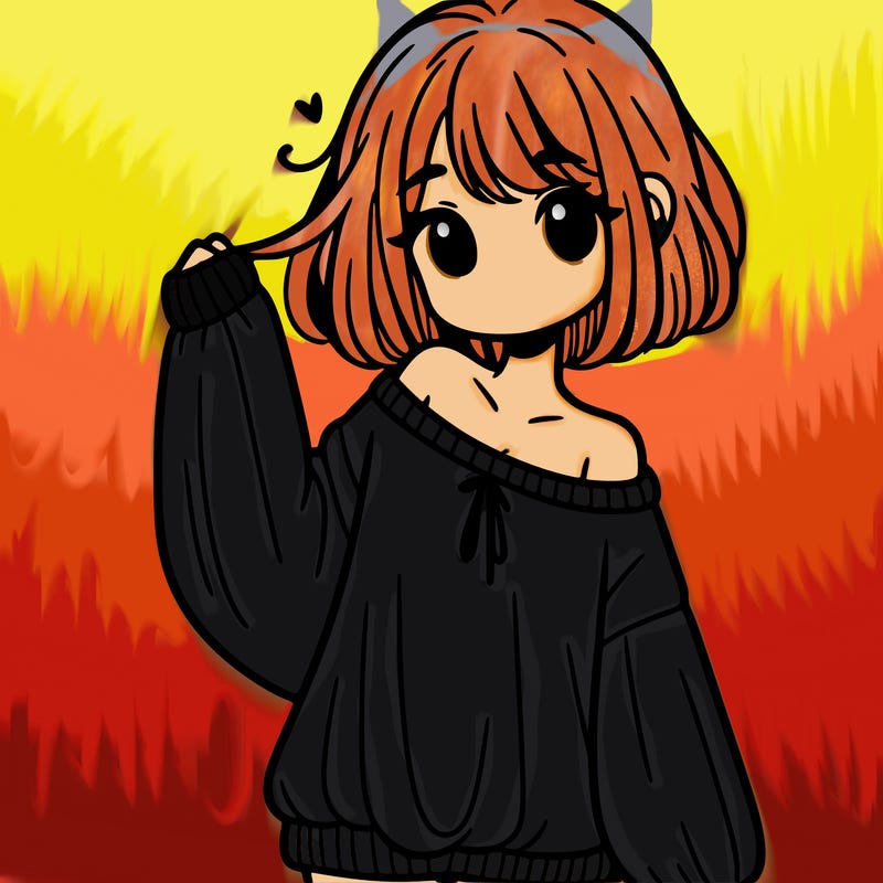 girl in baggy sweater hanging off her shoulder