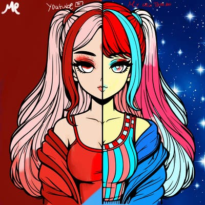 realistic girl split