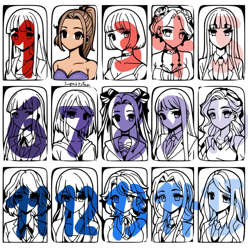 girls that look diffrent anime