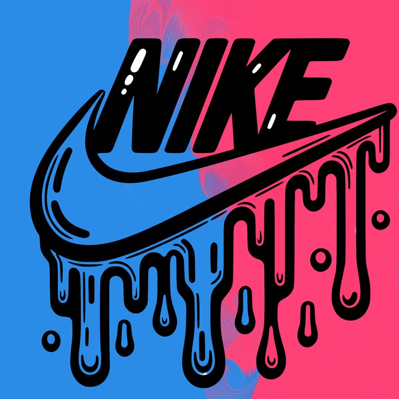 dripping nike logo