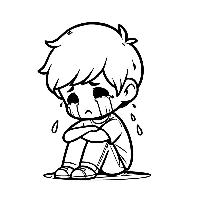 sad boy crying