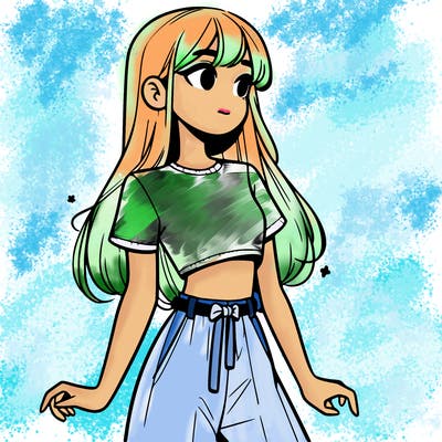 girl in a cute crop top